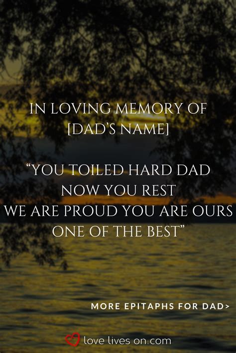 150 Best Epitaph Examples Tombstone Quotes Dad Quotes Words For Father