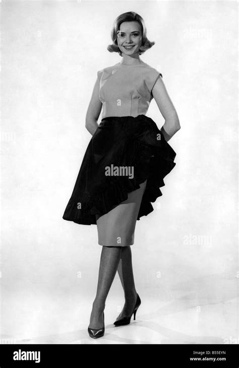 Model Sarah Browne Wearing Sleveless Tio With Long Skirt April 1961