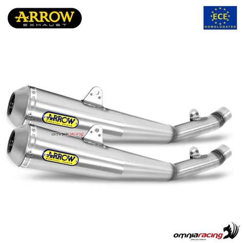 Arrow Pair Of Exhausts Pro Racing Slip Ons Inox Approved For Honda