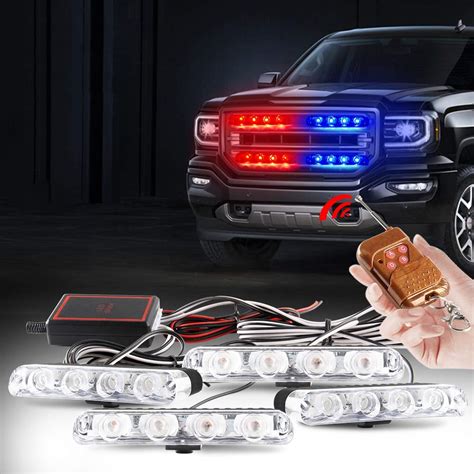 Buy Yifengshun 4 In 1 Red Blue LED Flashing Lights Emergency Strobe