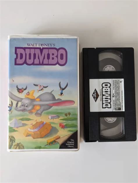 Dumbo Walt Disney Vhs Diamant Noir Rose Clamshell Rare Canada L