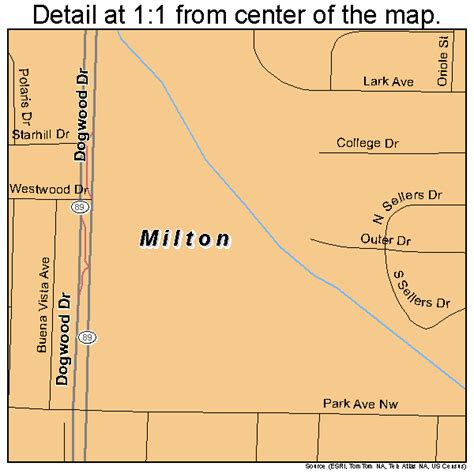 Milton Florida Street Map 1245750