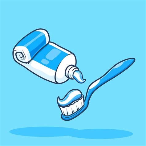 Premium Vector Toothbrush With Toothpaste Vector Illustration