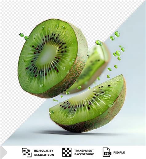 Psd Kiwis Falling Mockup On A Isolated Background Png Premium Ai