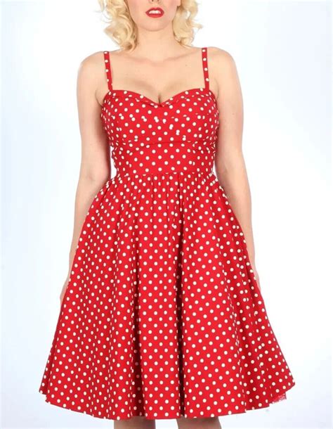 Stop Staring Alicia Estrada Red W White Polka Dot Summer Swing Dress