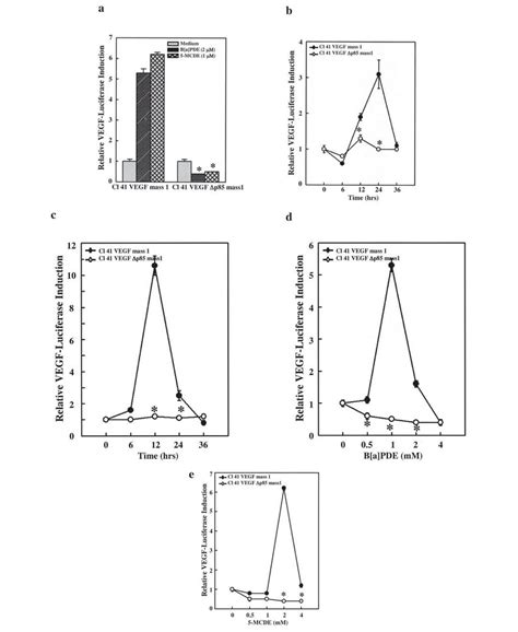 Effects Of P85 Overexpression On VEGF Induction By B A PDE And 5 MCDE