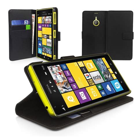 Nokia Lumia 1520 Leather Wallet Flip Case Black