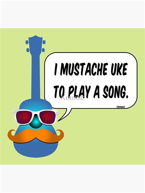 Mustache Uke Poster For Sale By Kowulz Redbubble