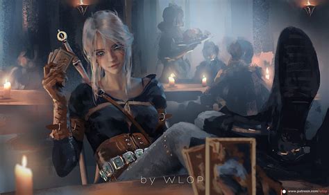 2219 Video Game Heroes Green Eyes Ciri The Witcher Cirilla Wlop Video