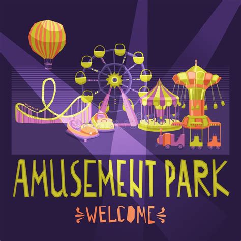 Amusement Park Potential Infographics Layout Stock Vector