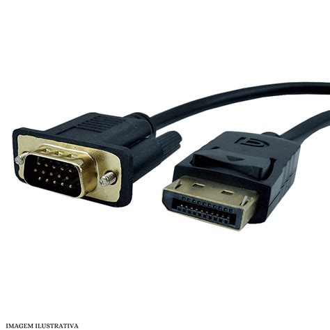 Cabo Displayport Para Vga Full Hd Ed Cabos