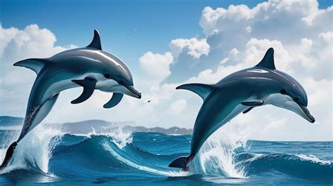 Premium AI Image | dolphin jumping in the water