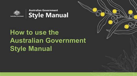 How To Use The Australian Government Style Manual YouTube