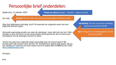 P1 Schrijven Persoonlijke Brief Voorbeeld Youtube