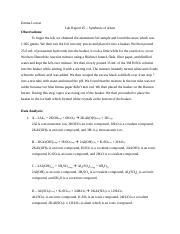 Lab Report Synthesis Of Alum Docx Emma Loncar Lab Report