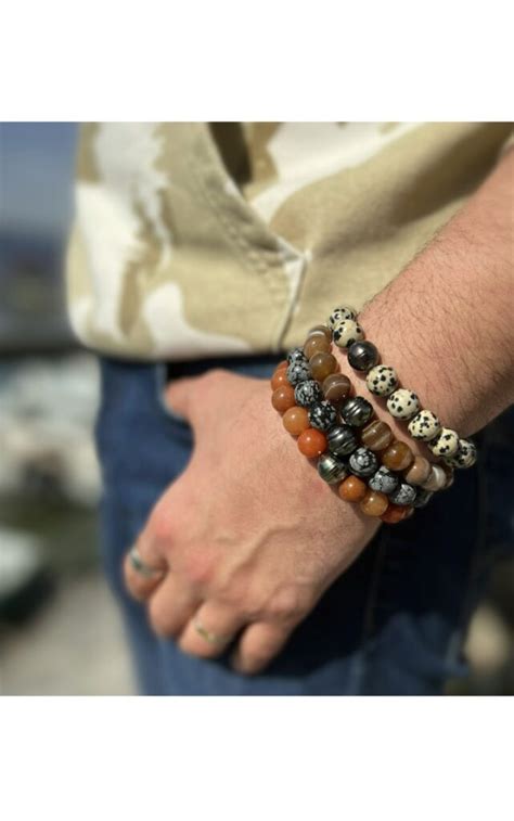 ON THE ROAD Bracelet Homme Perle De Tahiti Et Aventurine Bleue JDL