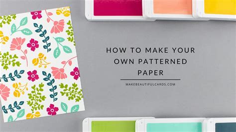 How To Make Patterned Paper Youtube