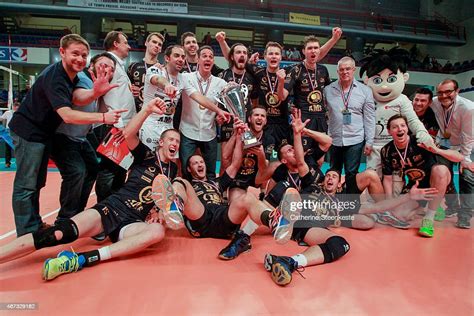 The Team Tours Volley Ball Celebrates Their Victory After The Mens