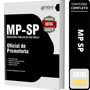 Kit Apostila Concurso MP SP 2023 Oficial De Promotoria Caderno De