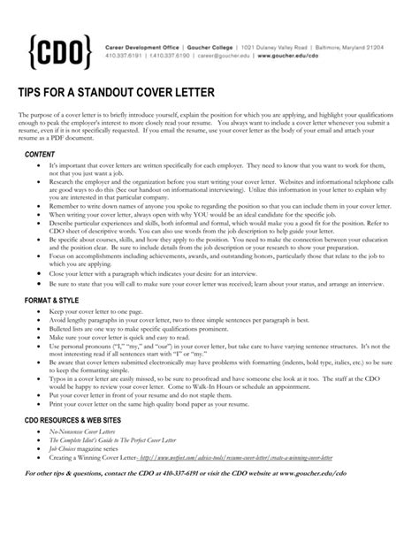 Cover Letters That Stand Out - Cover Letter Template