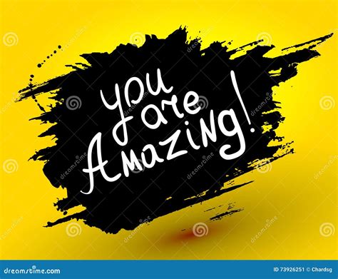 You Are Amazing Vector Calligraphic Inspirational Design Stock Vector