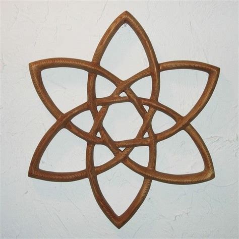 Double Trinity Knot Wood Carved Celtic Knot Basic Triquetra Celtic