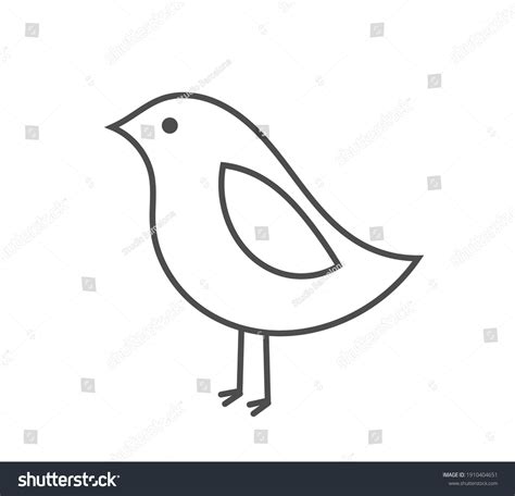 Bird Outline Icon Vector Illustration Stock Vector (Royalty Free ...