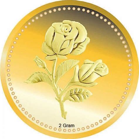 24K 2 Gram Rose Flower Gold Coin At Rs 8199 Piece Gold Bullion Coin