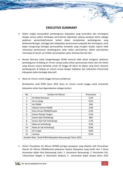 Pdf Review Rencana Induk Sistem Penyediaan Air Minum Sumur Pompa