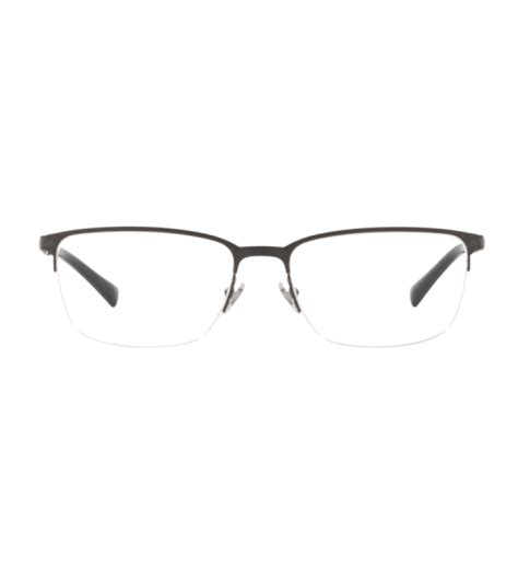 Versace Men's Black Rectangular Optical Frame