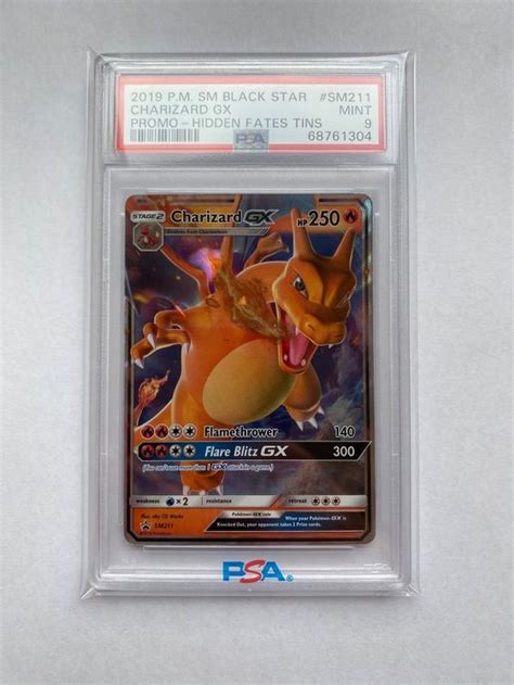 Pok Mon Psa Charizard Gx Hidden Fates Tin Promo Sm Kaufen