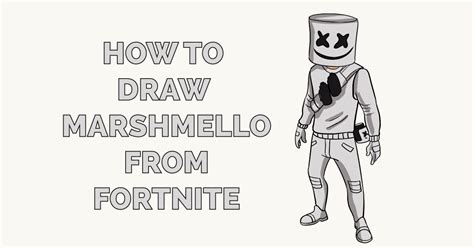 How To Draw Marshmello From Fortnite Really Easy Drawing Tutorial