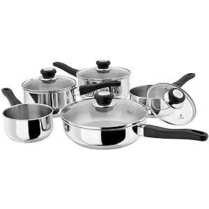 Judge Vista Stainless Steel Set Of Pans Piece Set Cm Cm Cm