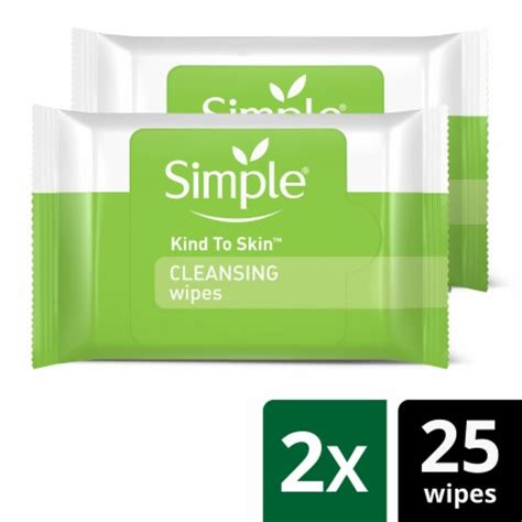 Simple Kind To Skin Cleansing Facial Wipes 2 Ct 25 Wipes King Soopers