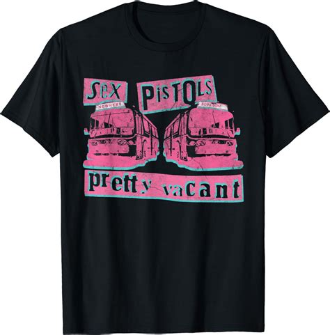 Amazon Sex Pistols Official Pretty Vacant Pink Campervan T Shirt