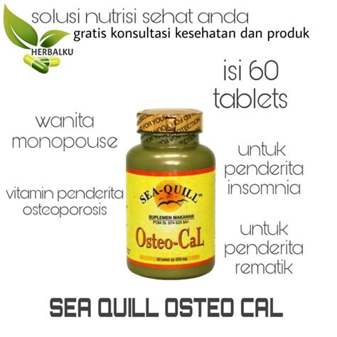 Jual Sea Quill Seaquill Sea Quill Osteo Cal Mg Keropos Tulang