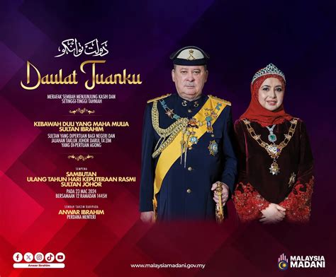 Anwar Zahid Ucap Tahniah Sempena Ulang Tahun Keputeraan Sultan Johor