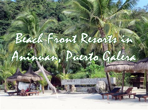 Aninuan Beach, Puerto Galera - Beachfront Resorts Contact Details