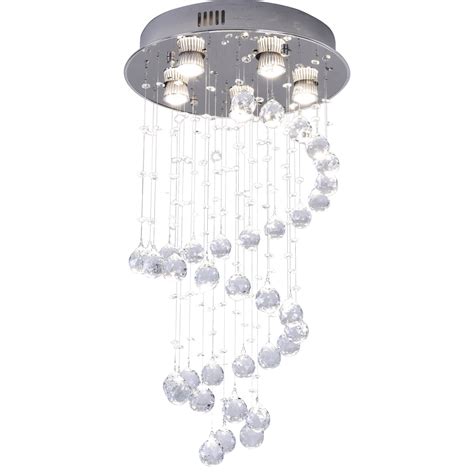 Sefinn Four K Crystal Chandelier Flush Mount Ceiling Lights Modern