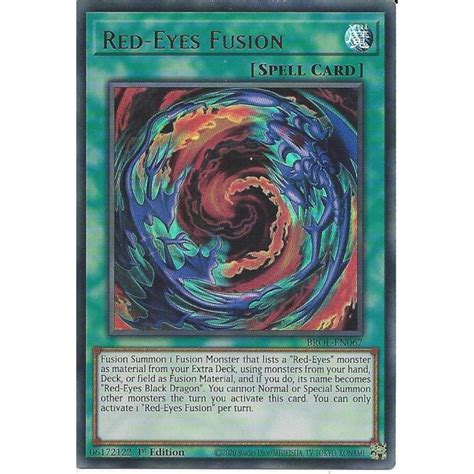 Yu Gi Oh Trading Card Game BROL EN067 Red Eyes Fusion 1st Edition