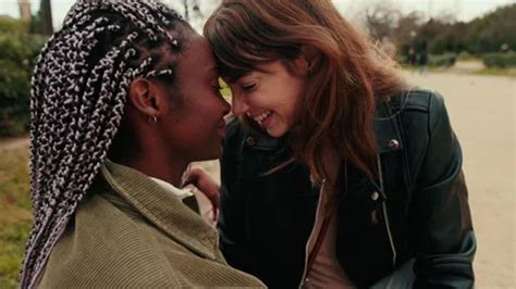 Lesbian Couple In Love On A City Park Be Stock Video Pond