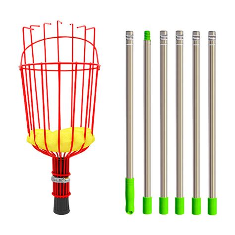 Blukids Fruit Picker Polel With Basket Apple Picker With Adjustable