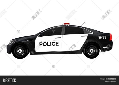 Police Car Side View Image And Photo Free Trial Bigstock