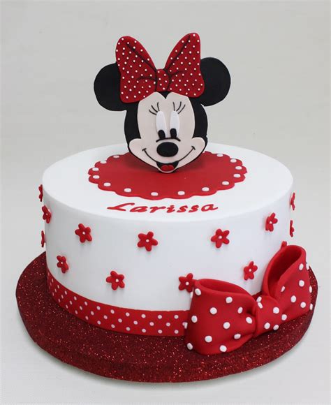 Red Minnie Mouse Cake Violeta Glace Minnie Mouse Birthday Cakes