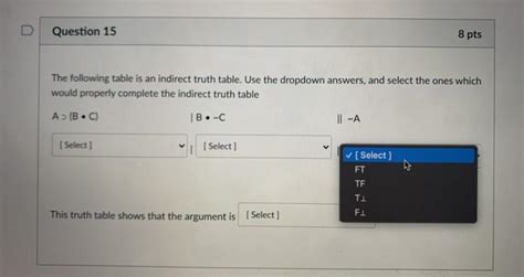 Solved Question Pts The Following Table Is An Indirect Chegg