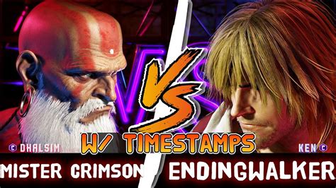 SF6 Mister Crimson Dhalsim Vs EndingWalker Ken Street