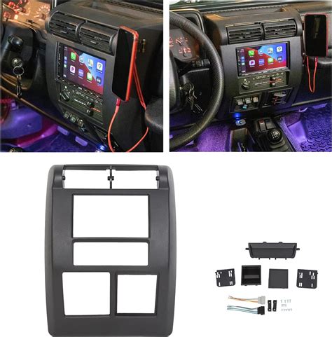 Hecasa Double Din Dash Kit Compatible With 1997 2002 Jeep