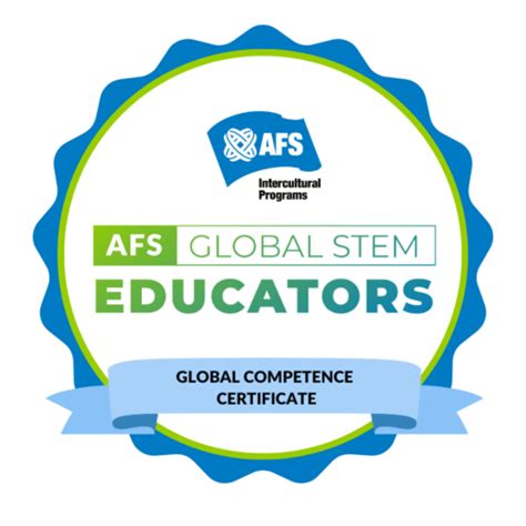 Afs Global Stem Educators Global Competence Certificate Credly