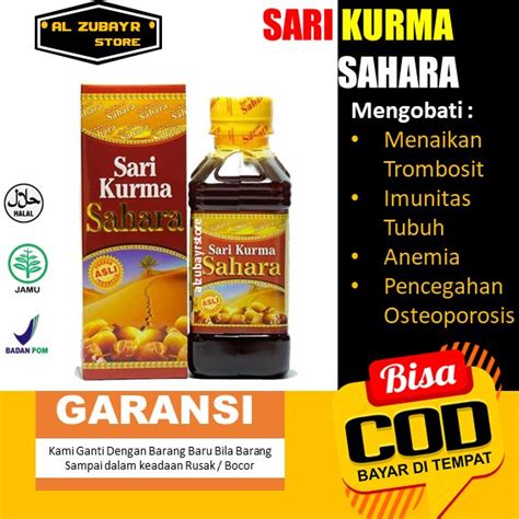 Jual Sari Kurma Sahara Herbal Anemia Dan Osteoforosis Shopee Indonesia