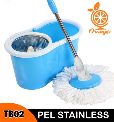 TERBARU Spin Mop Alat Pel Putar Otomatis Tanpa Pakai Tangan